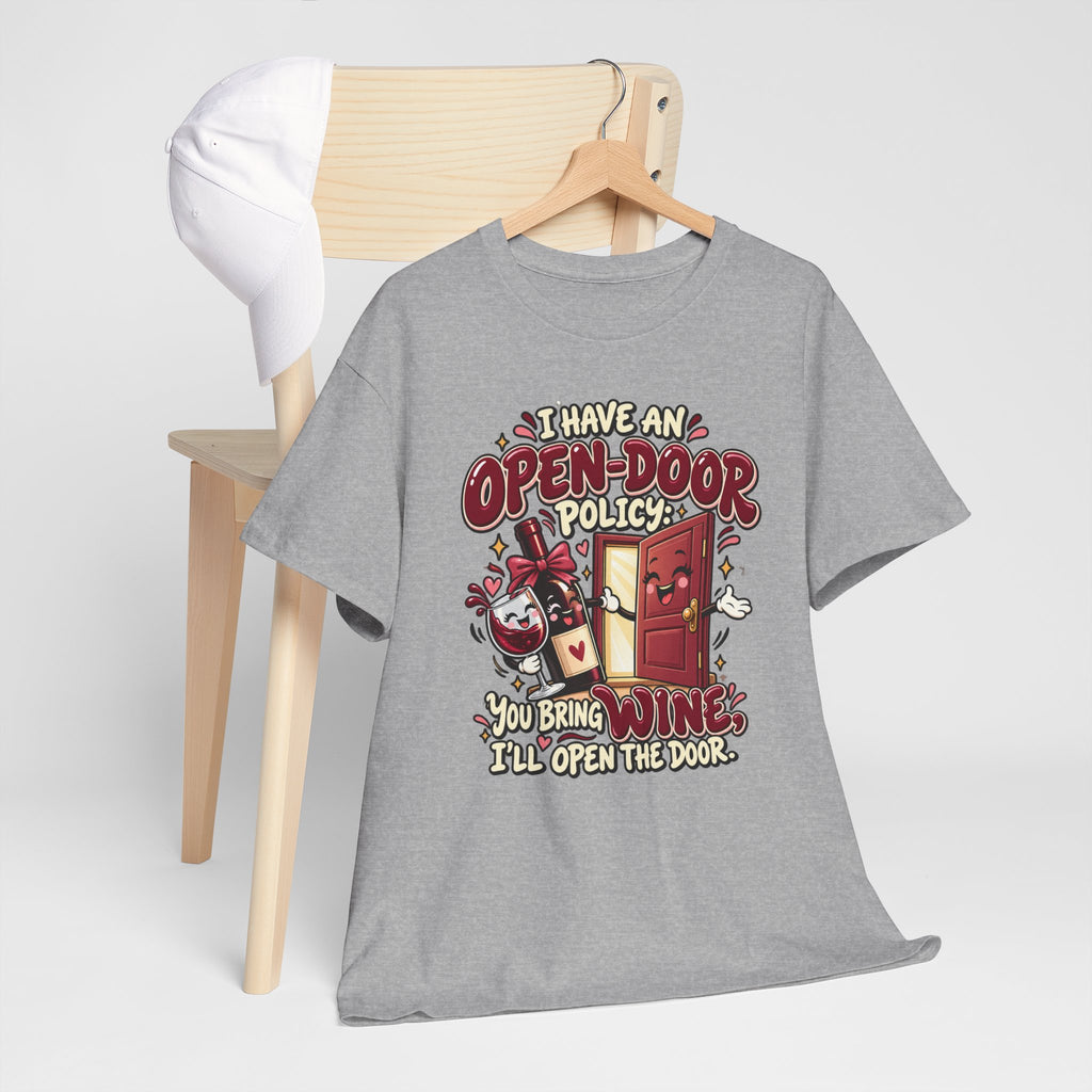 Open-Door Policy Wine Lover T-Shirt