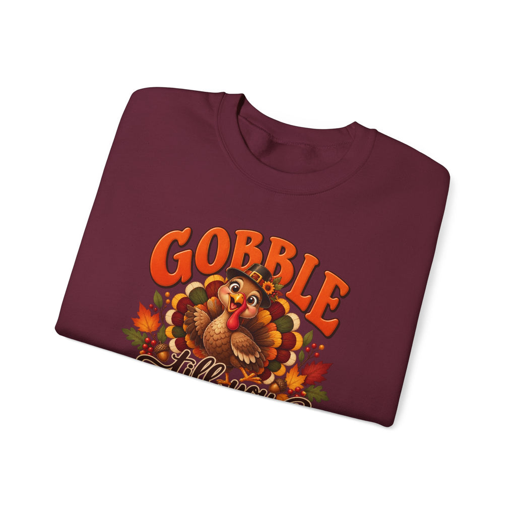 Thanksgiving Turkey 'Gobble Till You Wobble' Crewneck Sweatshirt