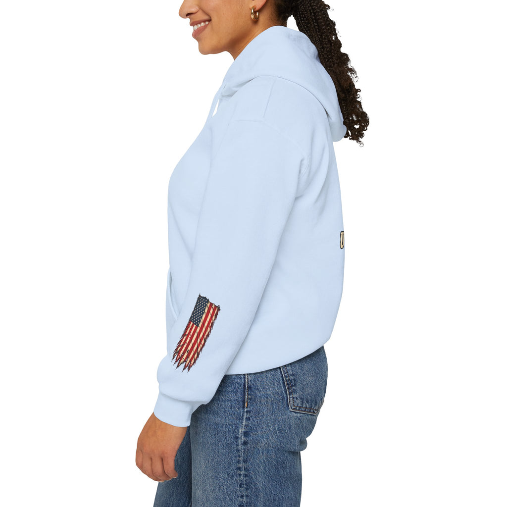 One Nation Under God Patriotic Cross Hoodie