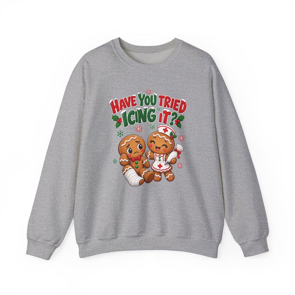 Have You Tried Icing It? Gingerbread Couple Christmas Sweatshirt