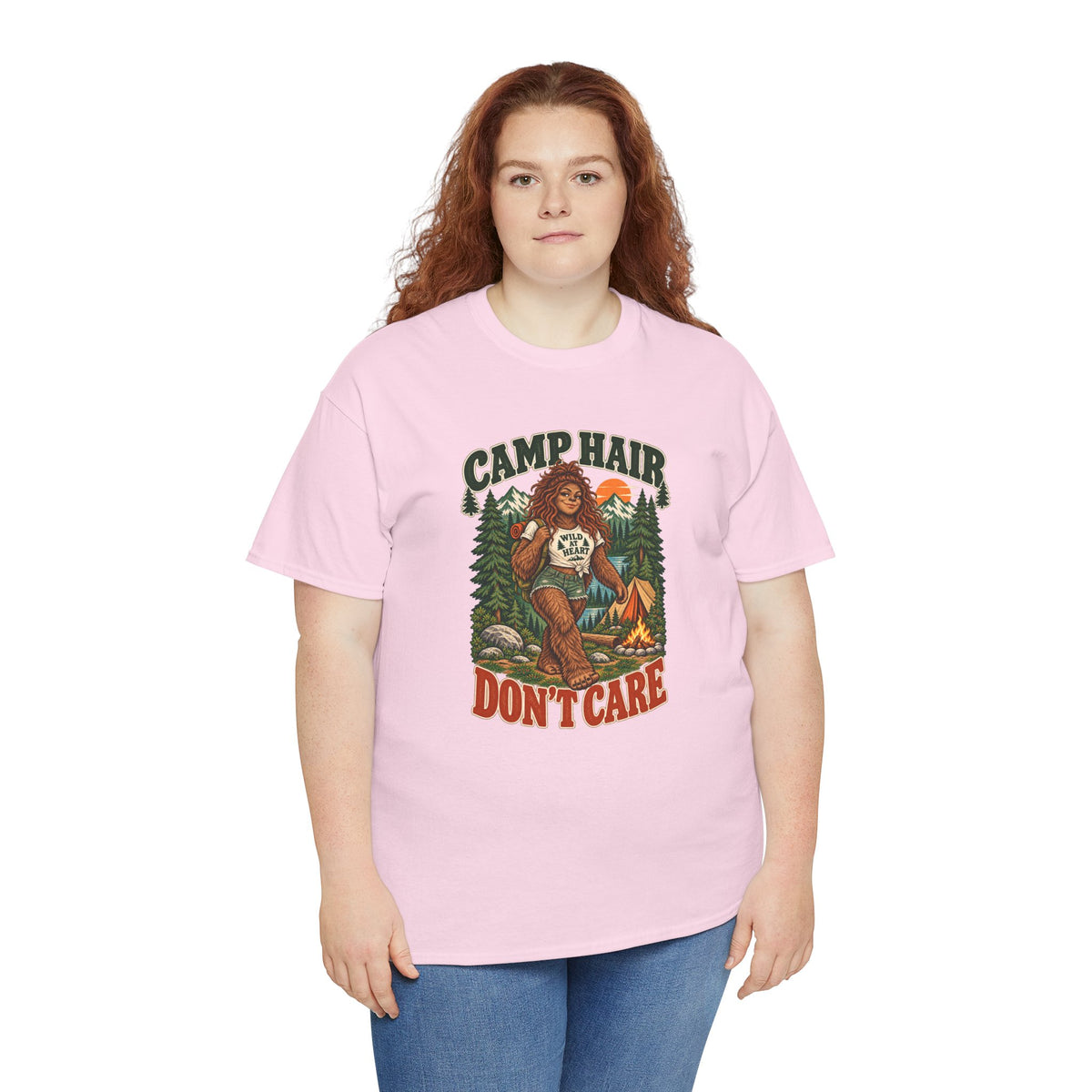 Camp Hair Don't Care T-Shirt — Retro Camping Graphic Tee