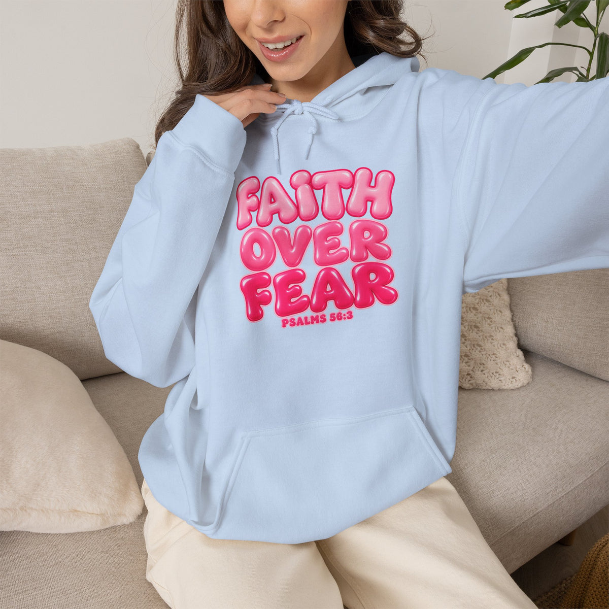 Faith Over Fear Inspirational Hoodie