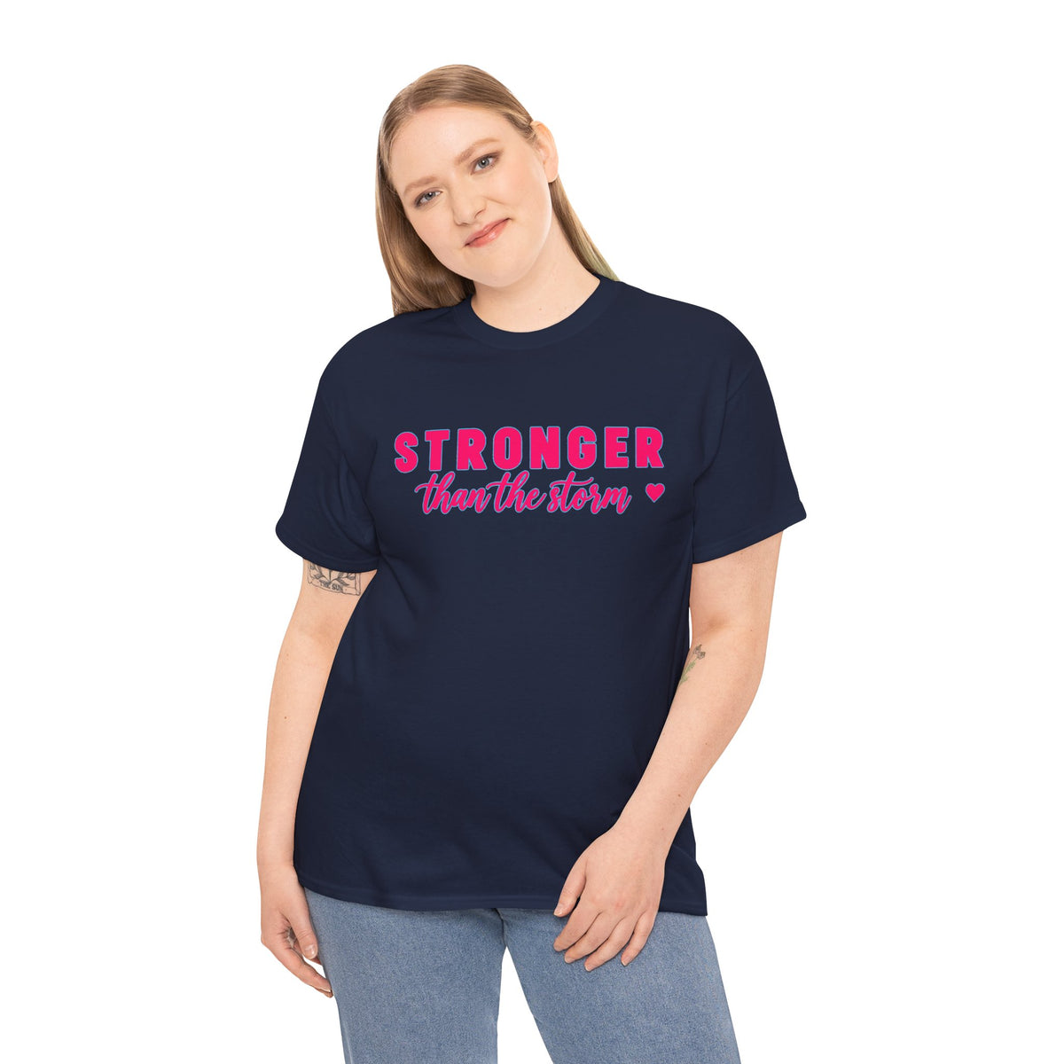 Stronger Than the Storm Tee - Inspirational Women's Resilience T-Shirt