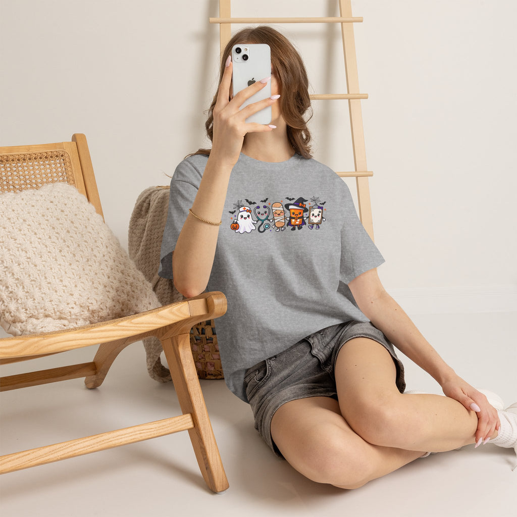Halloween Candy Characters Tee — Cute Trick-or-Treat Ghosts & Candy Corn Shirt