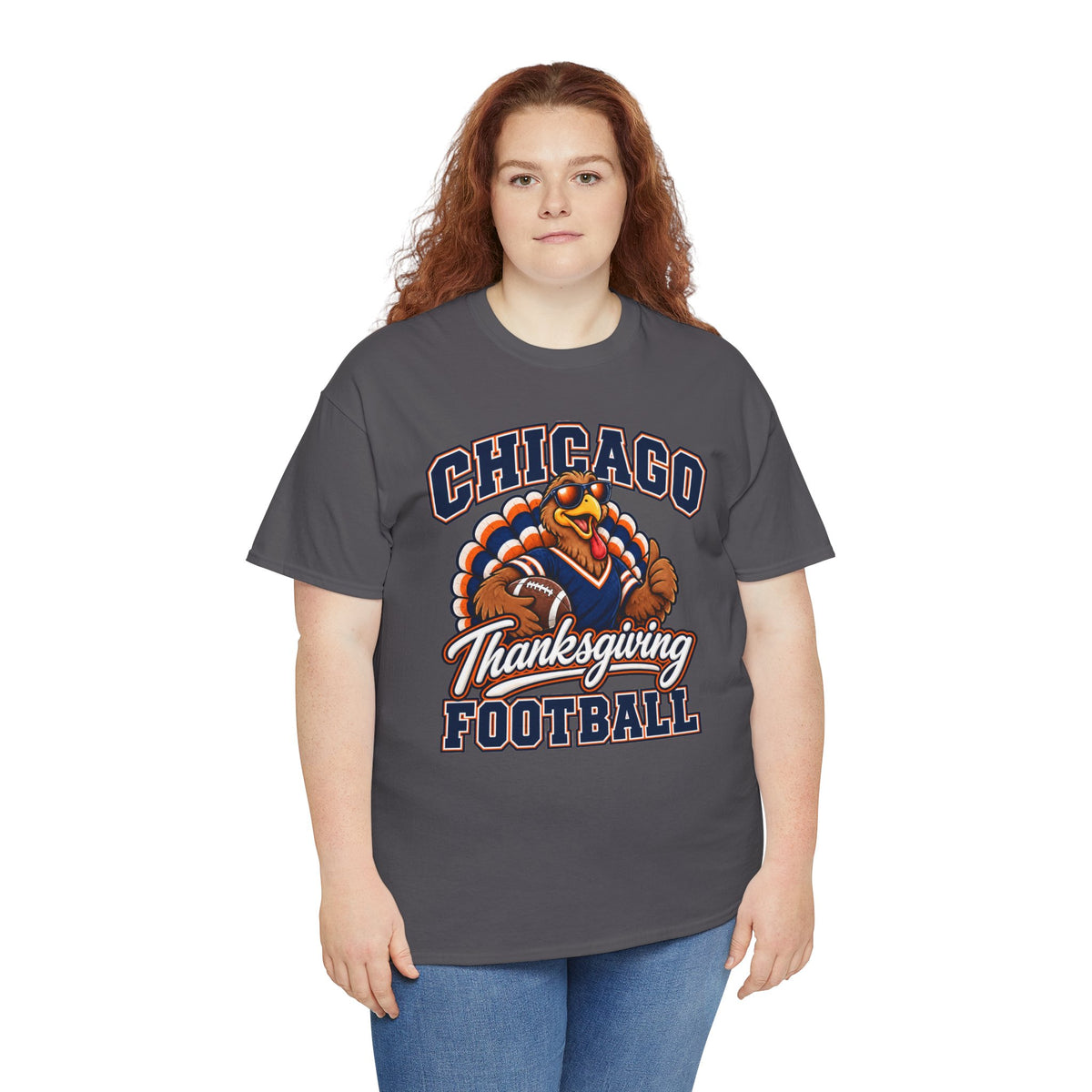 Chicago Thanksgiving Football T-Shirt — Turkey Mascot Game Day Tee