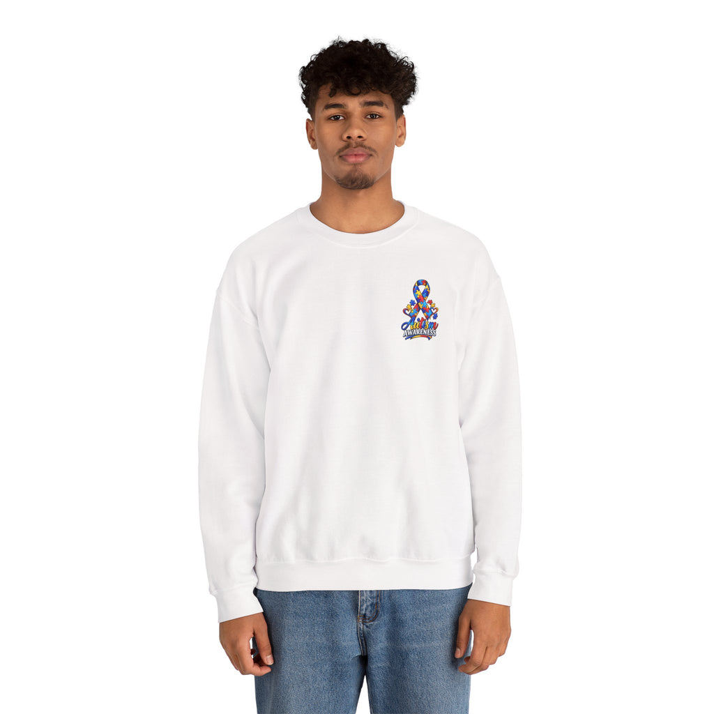 Autism Awareness Ribbon Crewneck Sweatshirt