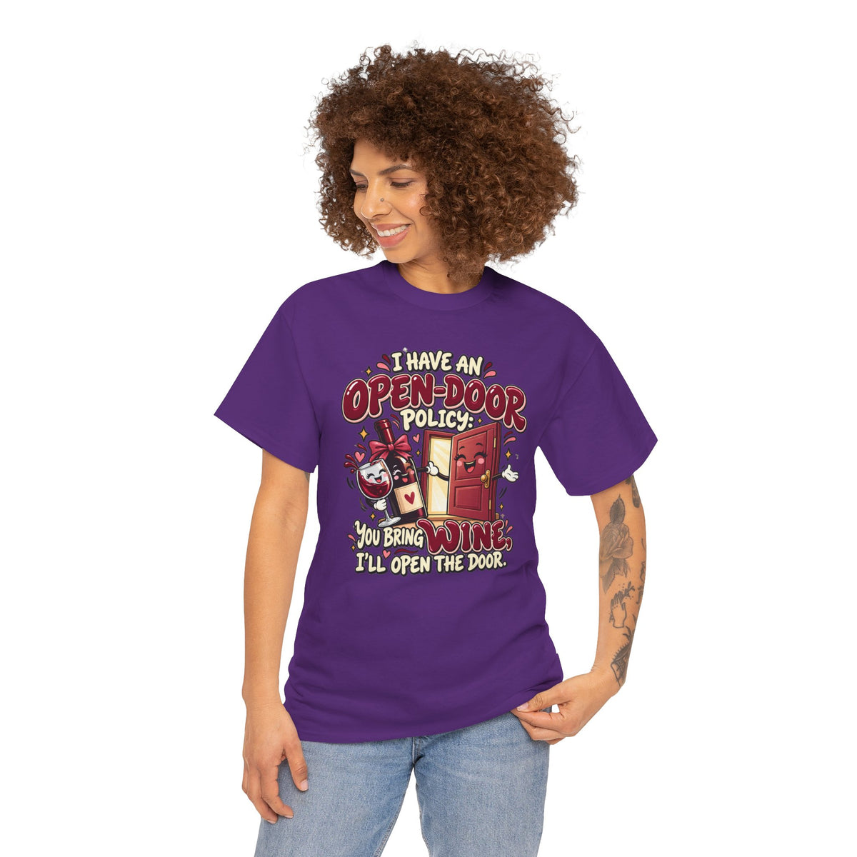 Open-Door Policy Wine Lover T-Shirt