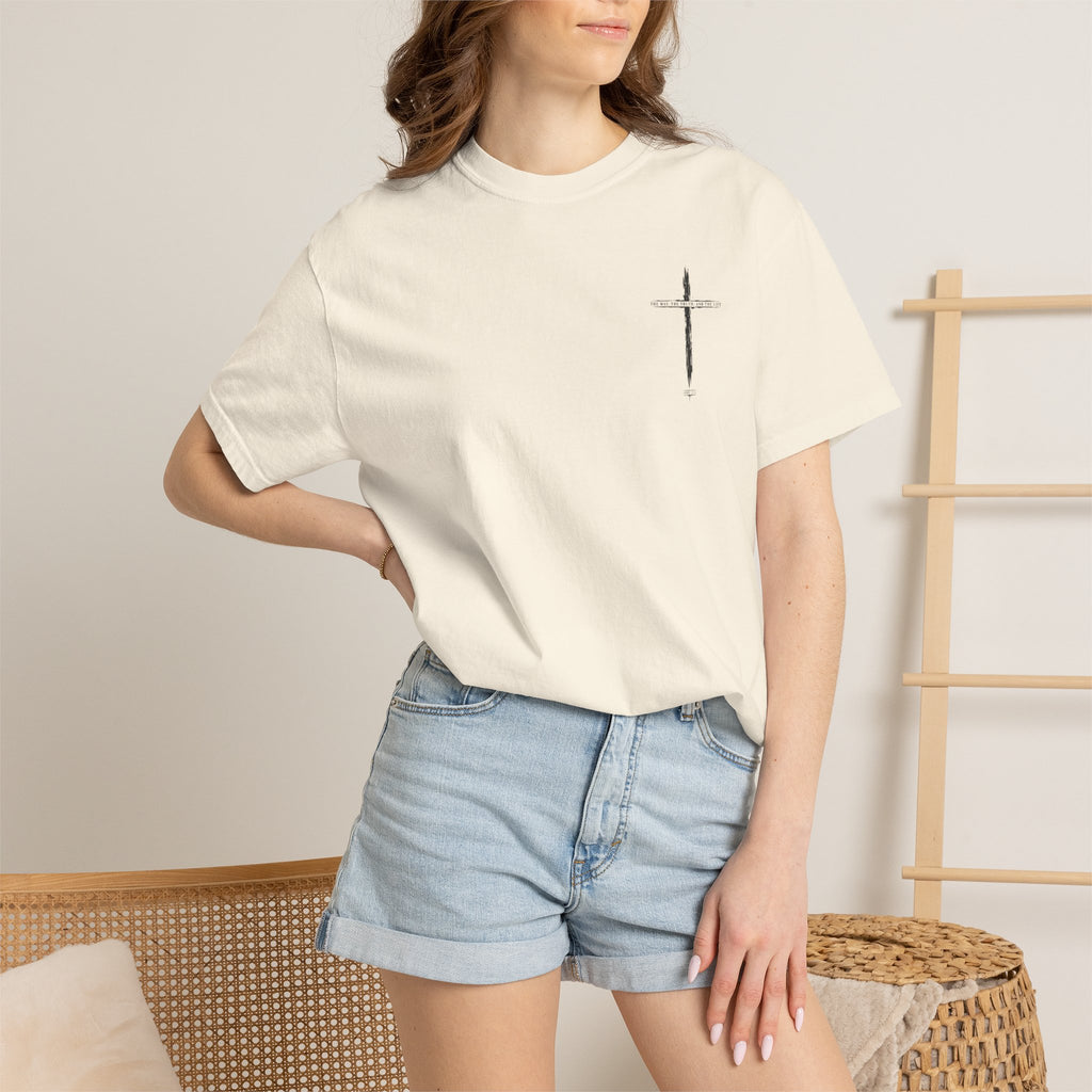 Christian Cross T-Shirt — 'The Way, The Truth, The Life' Religious Tee