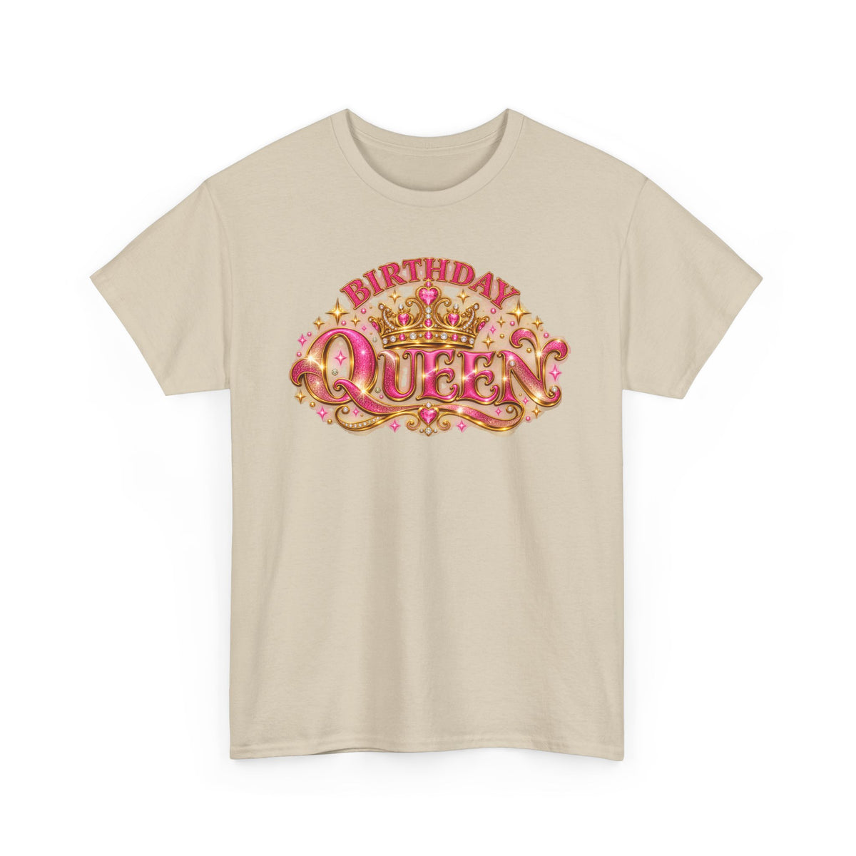 Birthday Queen Graphic T-Shirt | Pink & Gold Crown
