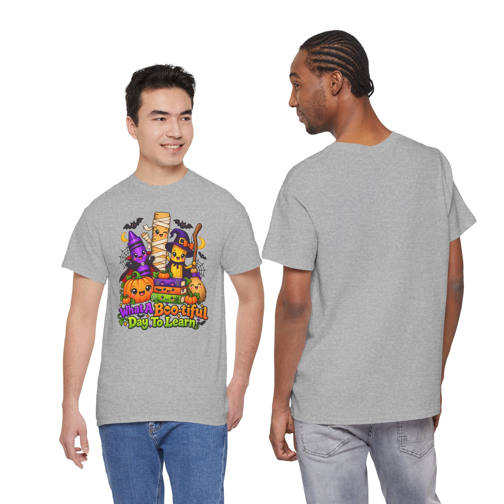Halloween Teacher Tee — "What A Boo-tiful Day To Learn" Kids' Classroom Shirt