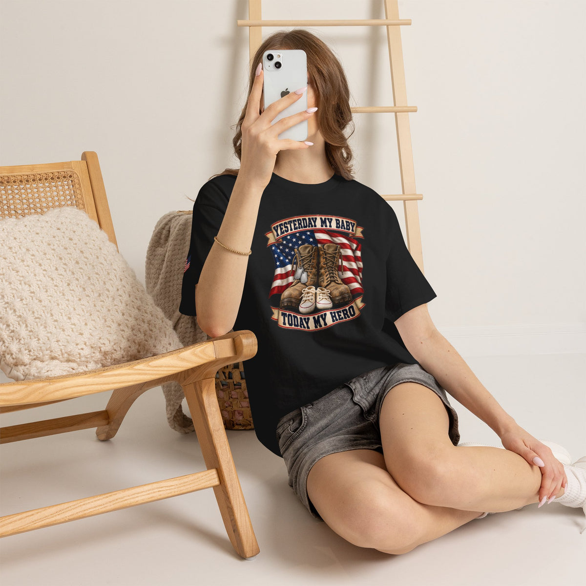 Yesterday My Baby, Today My Hero Military Tribute Tee