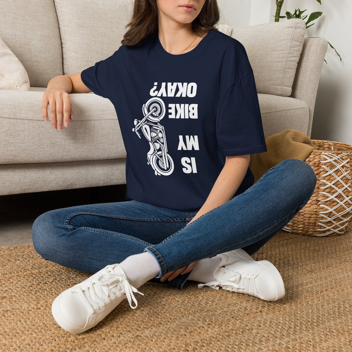 Motorcycle T‑Shirt — "Is My Bike Okay?" Bold Biker Tee