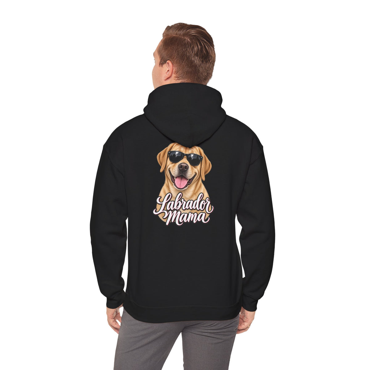 Labrador Mama Hoodie — Dog Mom Sweatshirt with Cute Sunglasses Lab Design