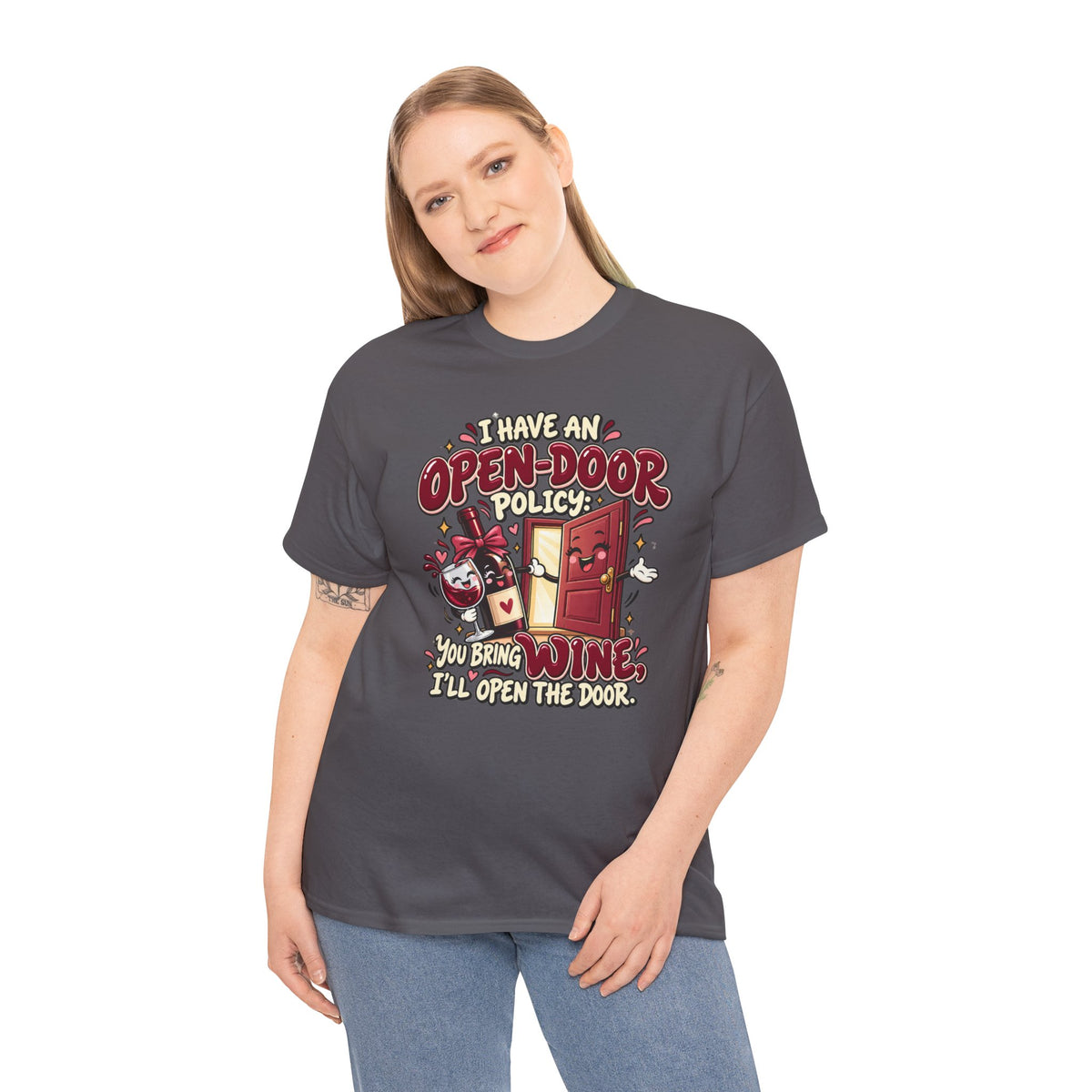 Open-Door Policy Wine Lover T-Shirt