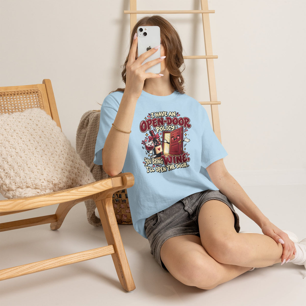 Open-Door Policy Wine Lover T-Shirt