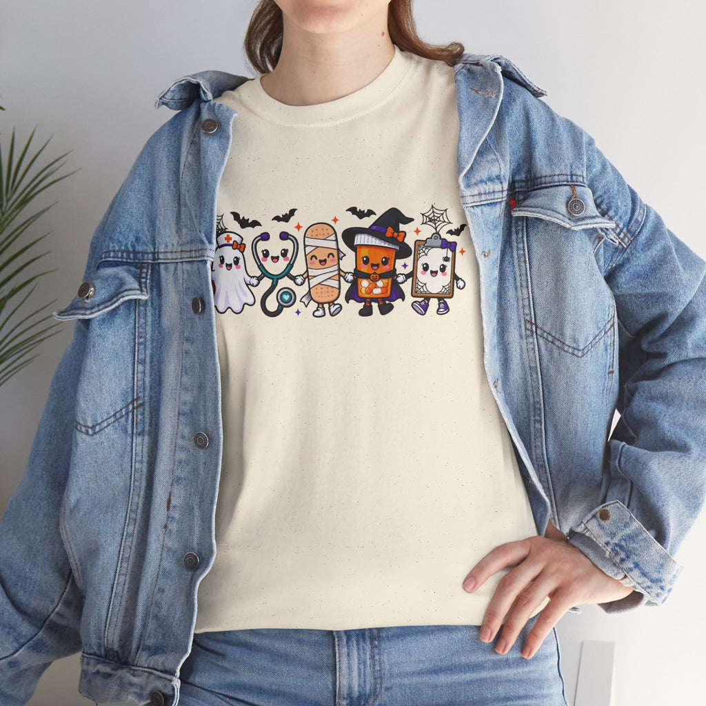 Halloween Candy Characters Tee — Cute Trick-or-Treat Ghosts & Candy Corn Shirt