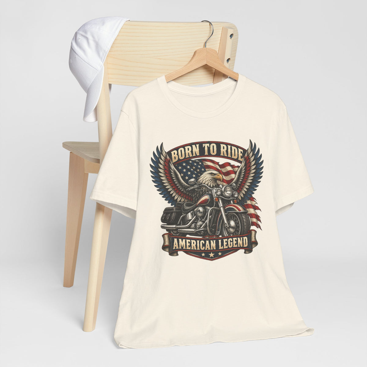 Born to Ride Eagle Motorcycle Tee — American Legend Patriotic T-Shirt