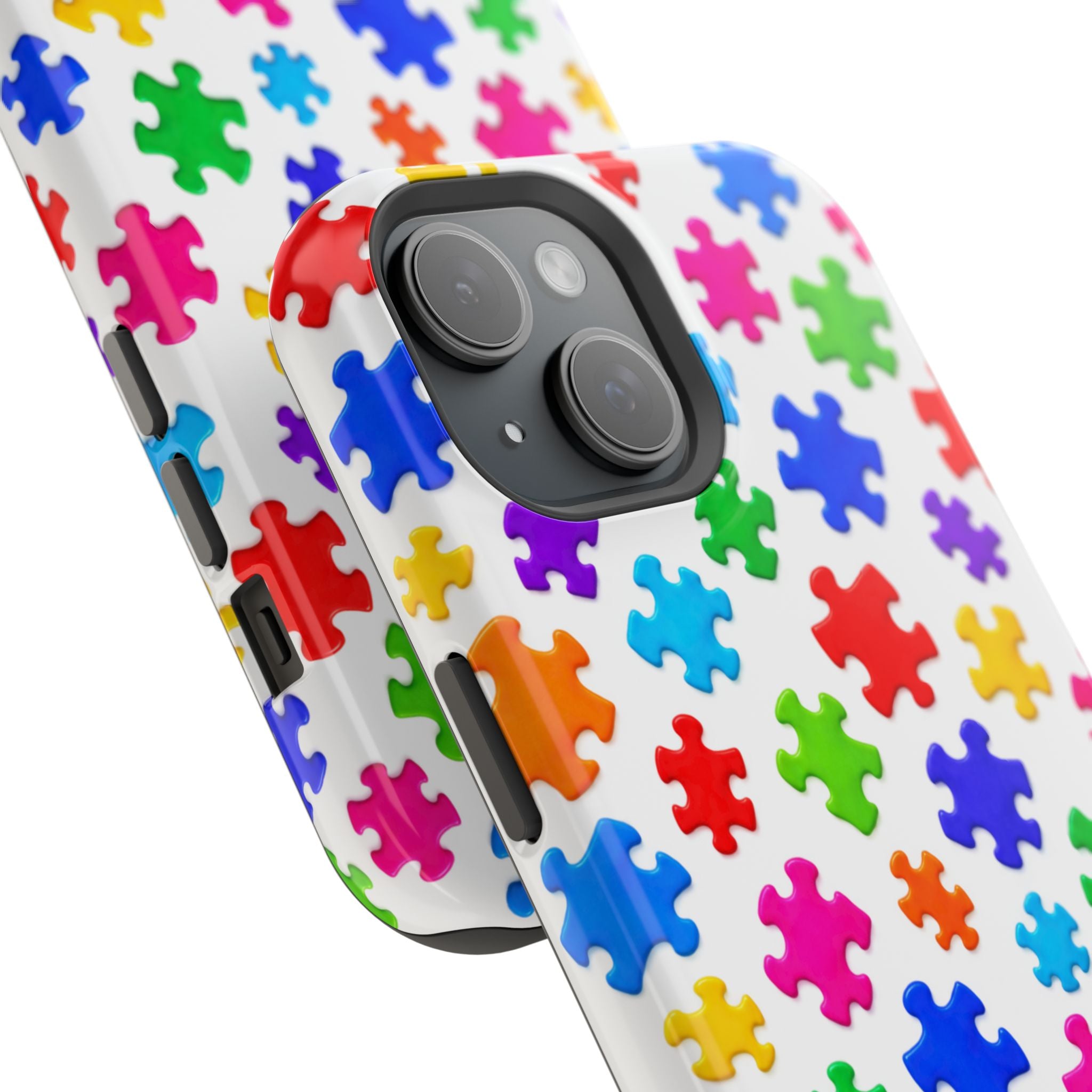 Autism Puzzle Pattern Magnetic Impact-Resistant Phone Case