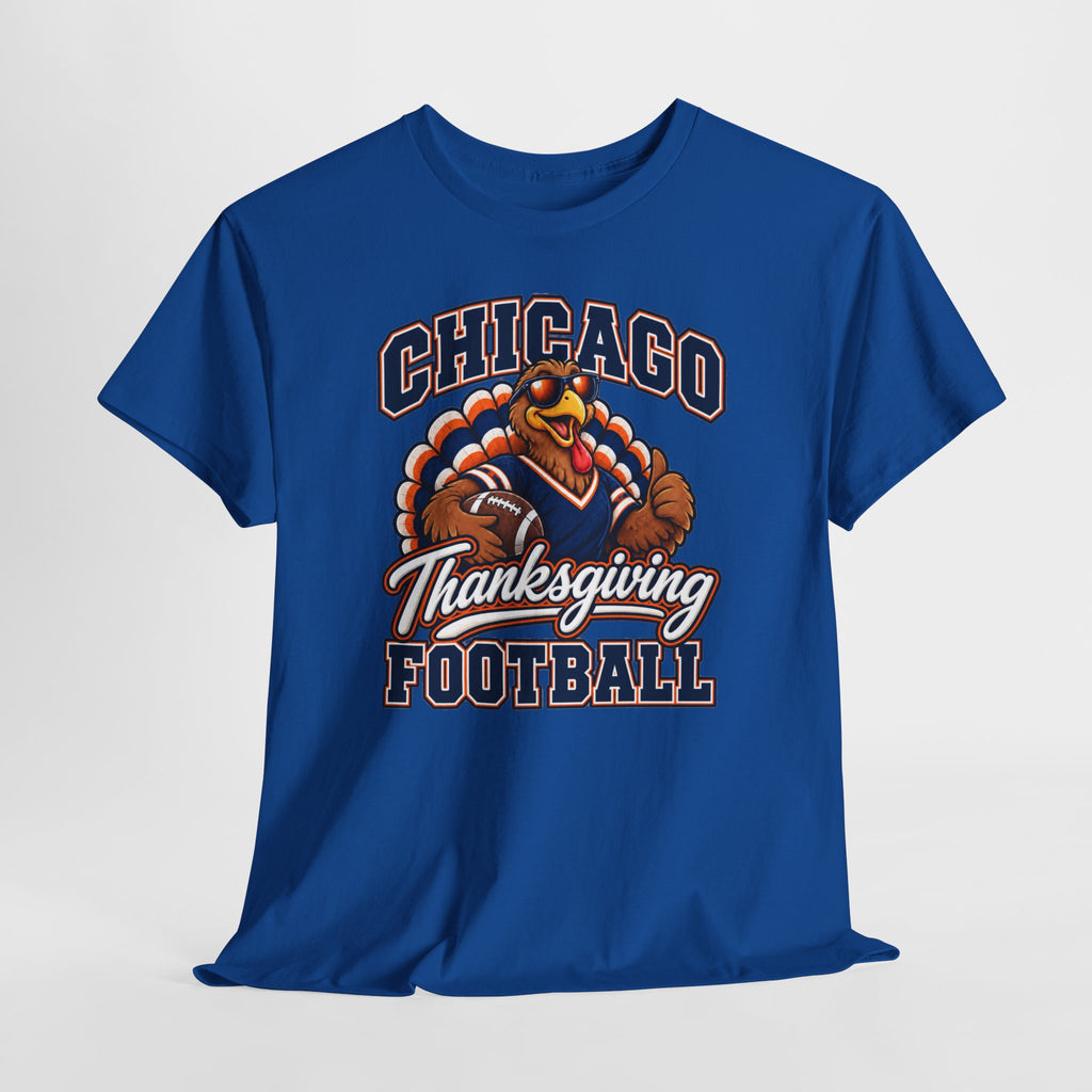 Chicago Thanksgiving Football T-Shirt — Turkey Mascot Game Day Tee