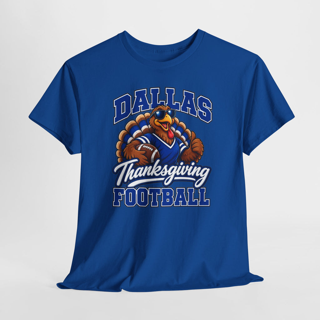 Dallas Thanksgiving Football T-Shirt — Turkey Mascot Game Day Tee