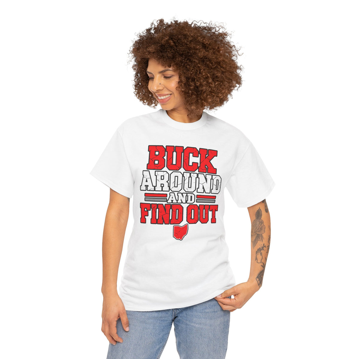 Buck Around and Find Out T‑Shirt — Funny Hunting / Ohio Pride Tee