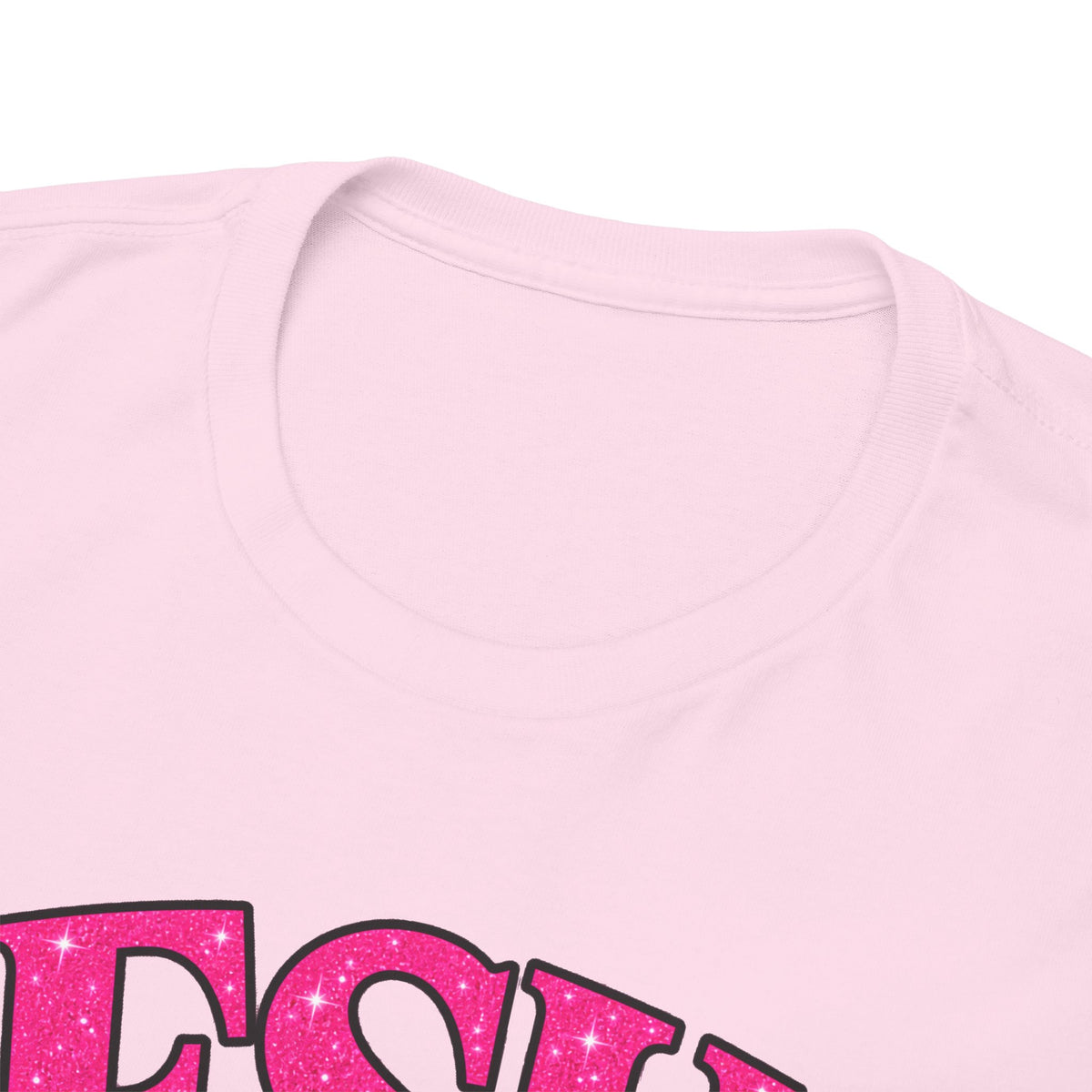 Christian T-Shirt — "JESUS The way, the truth, the life" (John 14:6) Pink Vintage Script