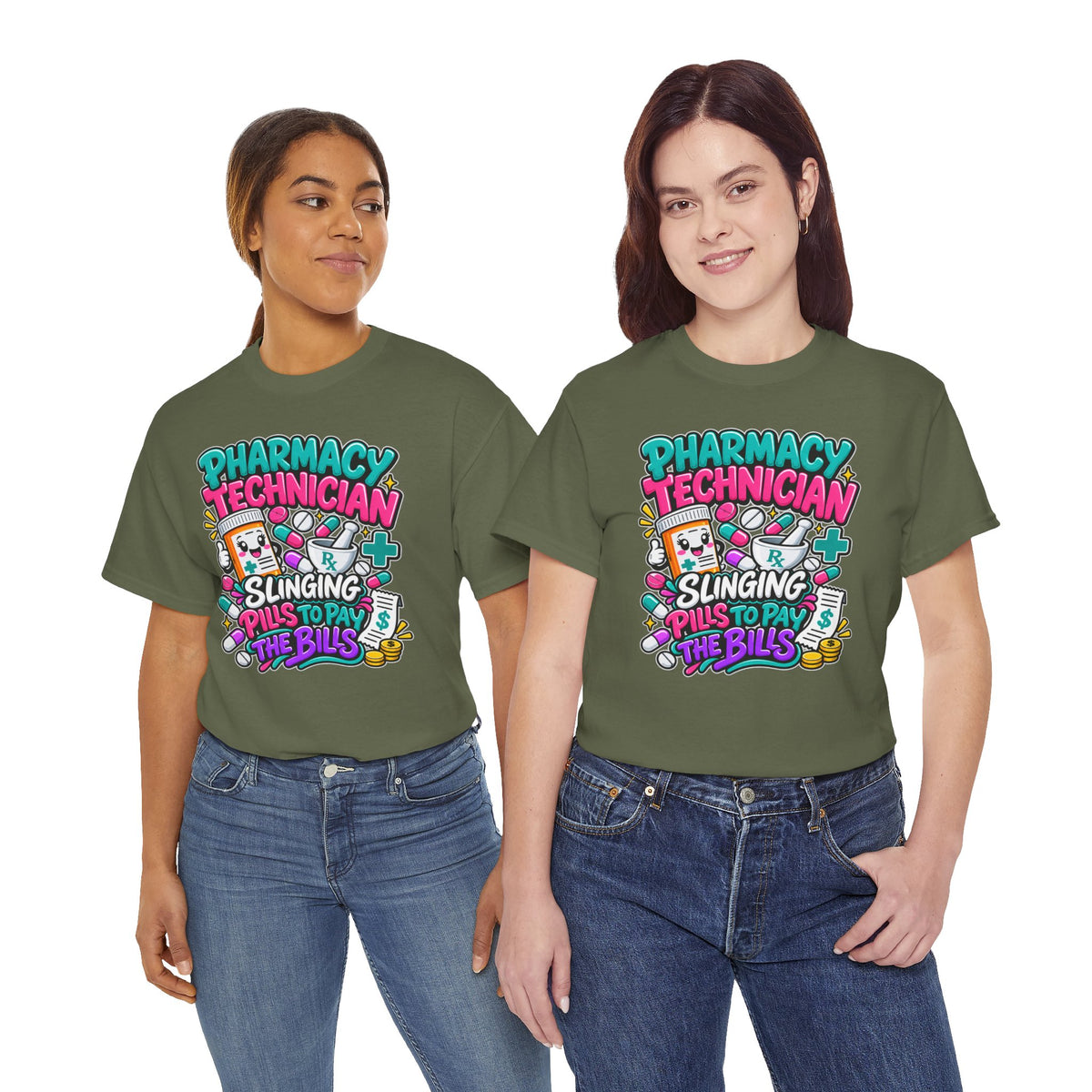 Pharmacy Technician T‑Shirt — "Slinging Pills to Pay the Bills" Graphic Tee
