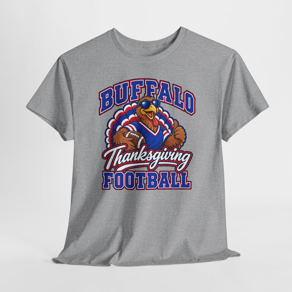 Buffalo Thanksgiving Football T-Shirt — Turkey Mascot Game Day Tee