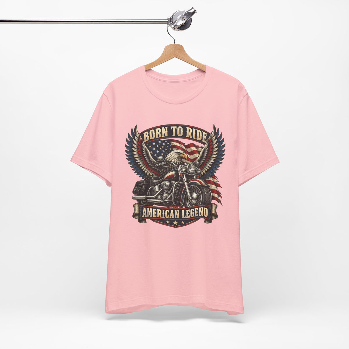 Born to Ride Eagle Motorcycle Tee — American Legend Patriotic T-Shirt