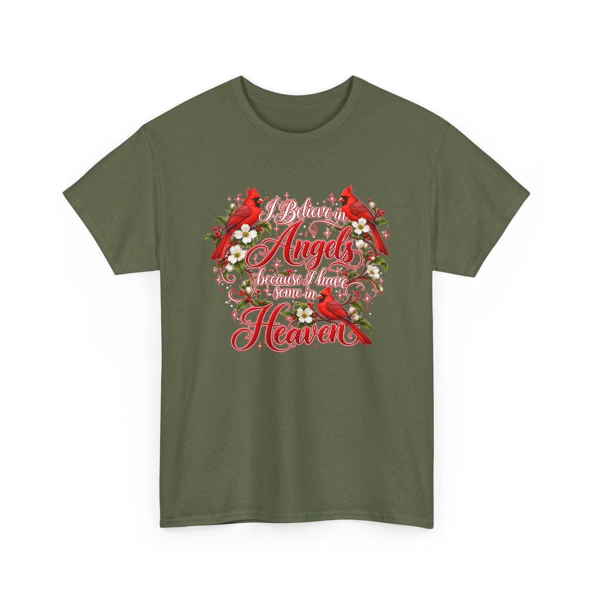 Angels from Heaven Cardinal Christmas T-Shirt