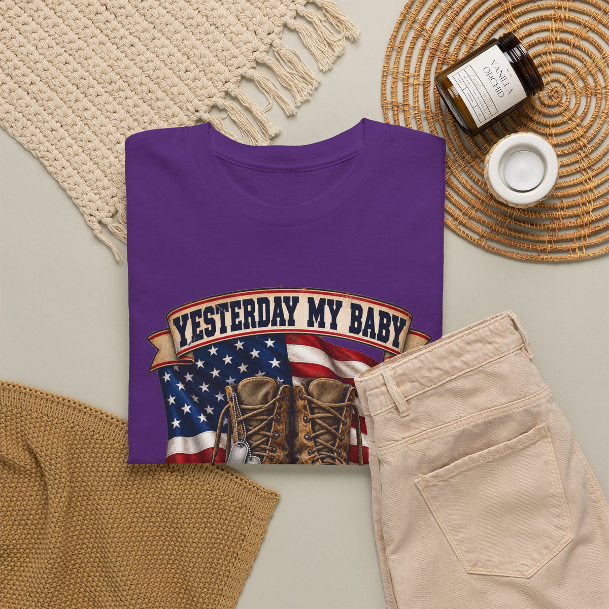 Yesterday My Baby, Today My Hero Military Tribute Tee