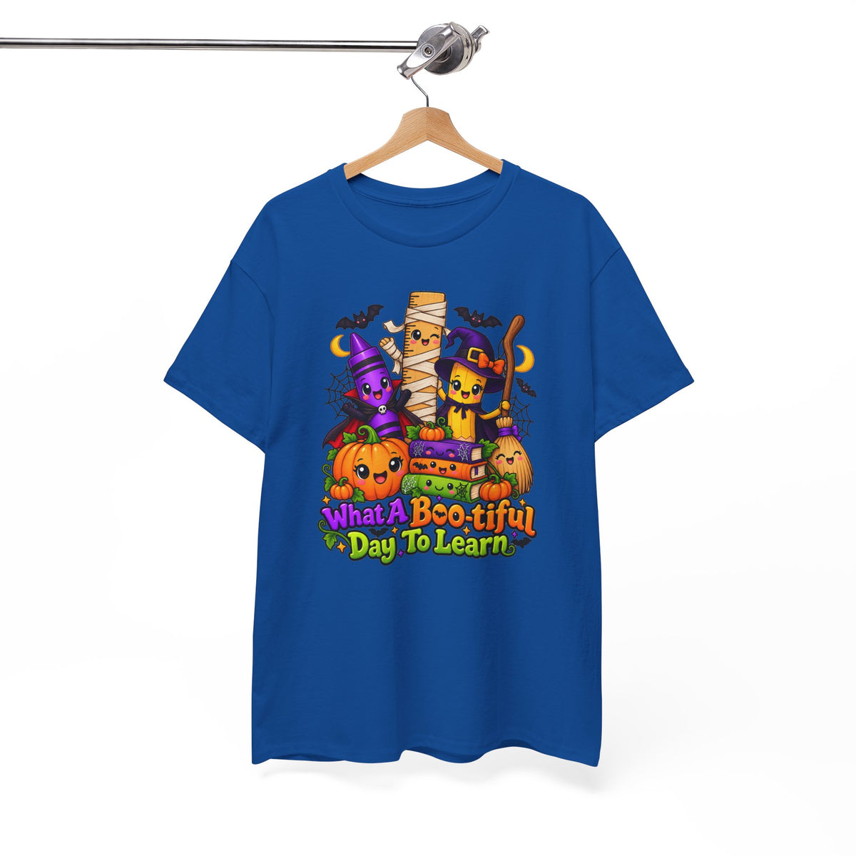Halloween Teacher Tee — "What A Boo-tiful Day To Learn" Kids' Classroom Shirt