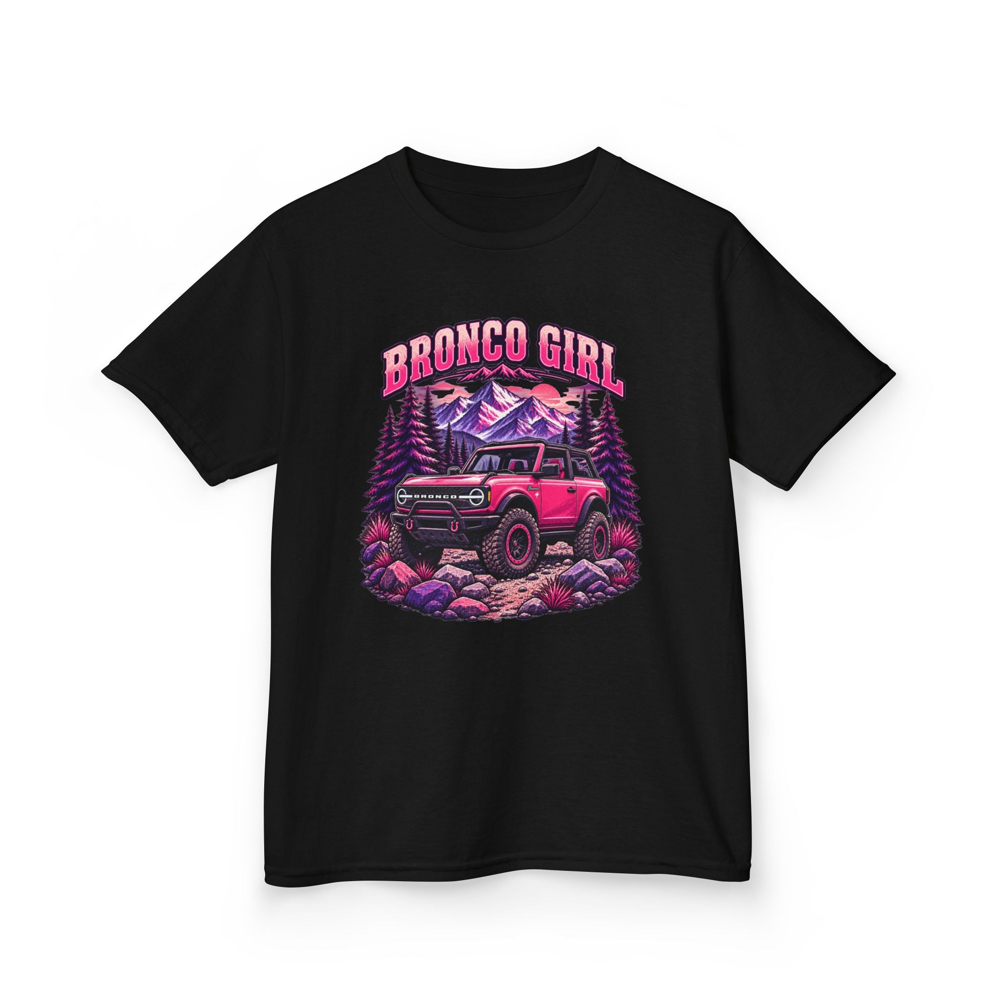 Kids Tee — "Bronco Girl" Off-Road Jeep Graphic