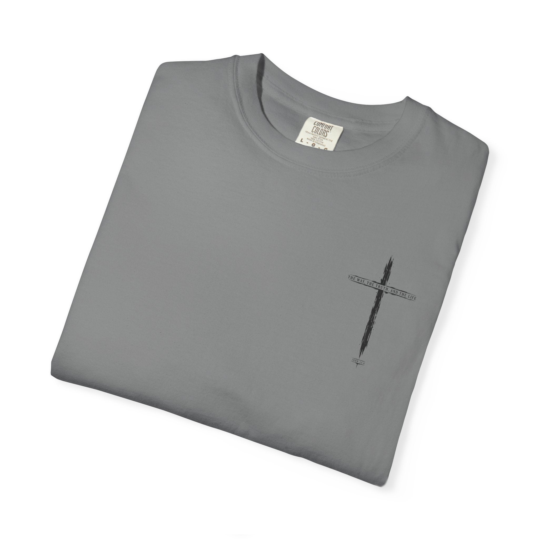 Christian Cross T-Shirt — 'The Way, The Truth, The Life' Religious Tee