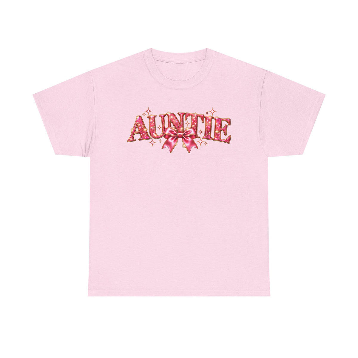 Auntie Graphic T-Shirt | Pink Bow Design