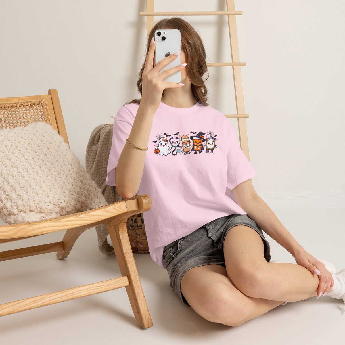 Halloween Candy Characters Tee — Cute Trick-or-Treat Ghosts & Candy Corn Shirt
