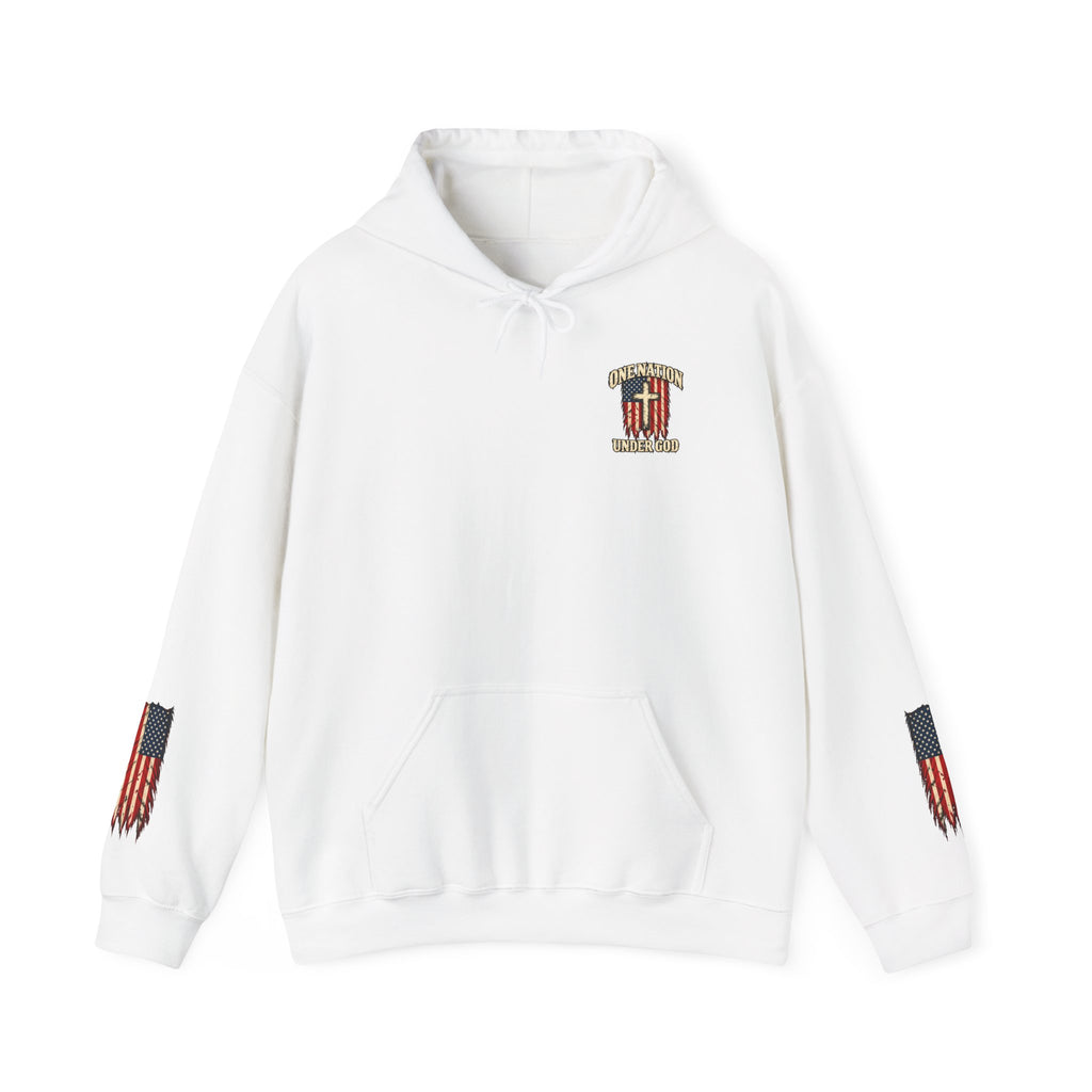 One Nation Under God Patriotic Cross Hoodie