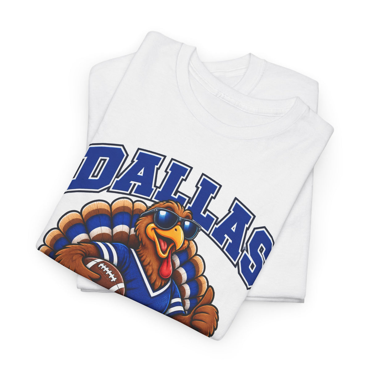 Dallas Thanksgiving Football T-Shirt — Turkey Mascot Game Day Tee