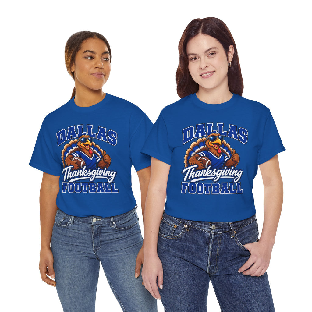 Dallas Thanksgiving Football T-Shirt — Turkey Mascot Game Day Tee