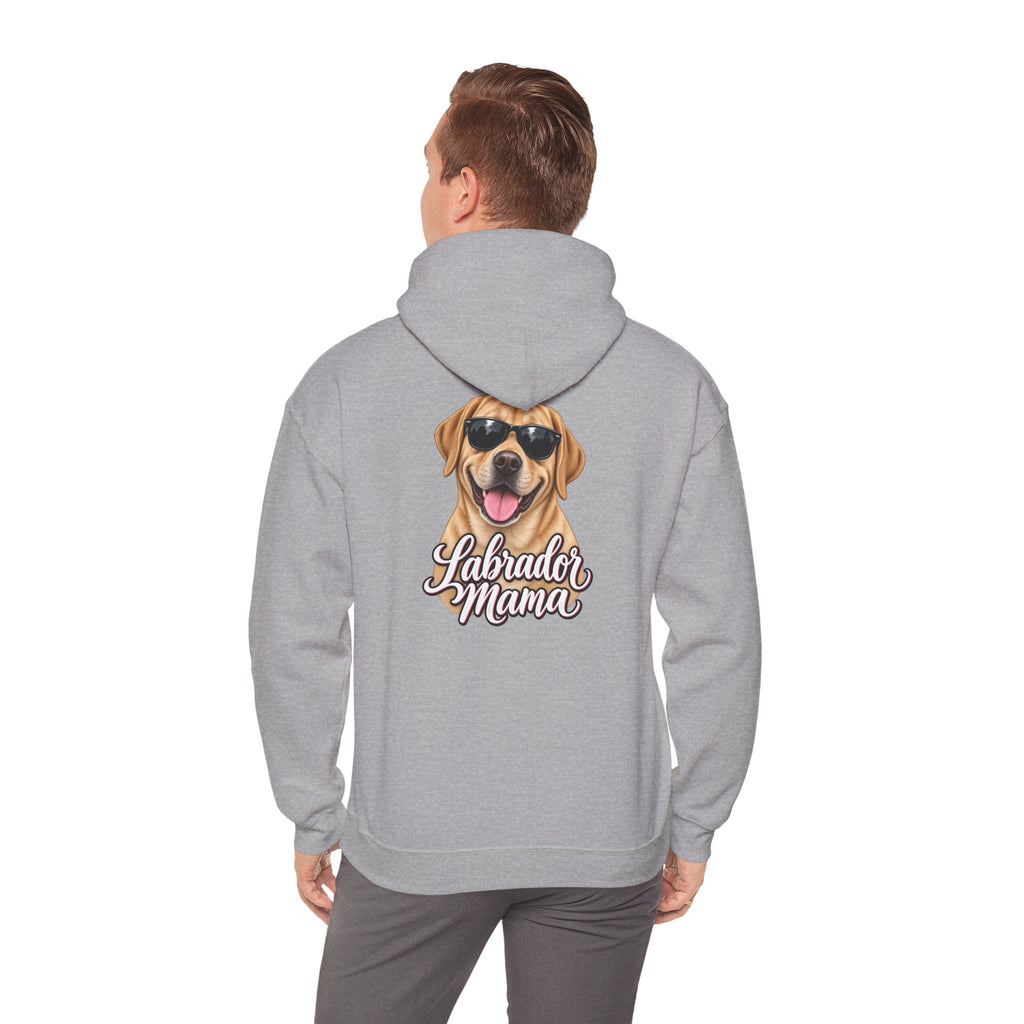 Labrador Mama Hoodie — Dog Mom Sweatshirt with Cute Sunglasses Lab Design