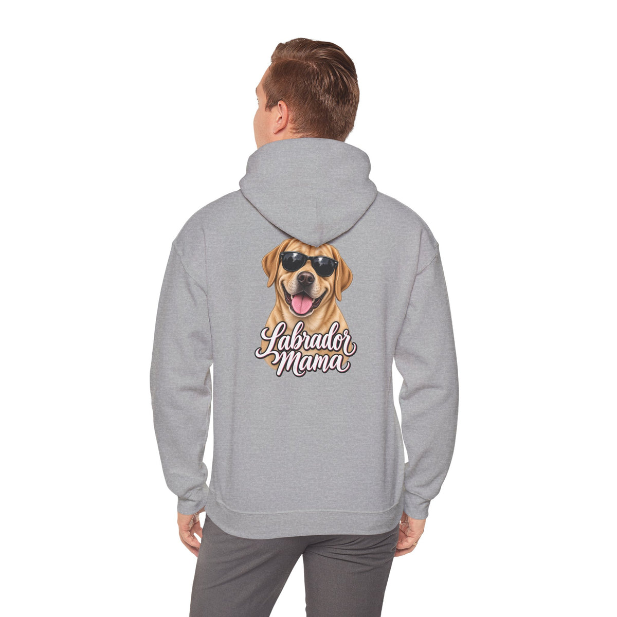 Labrador Mama Hoodie — Dog Mom Sweatshirt with Cute Sunglasses Lab Design