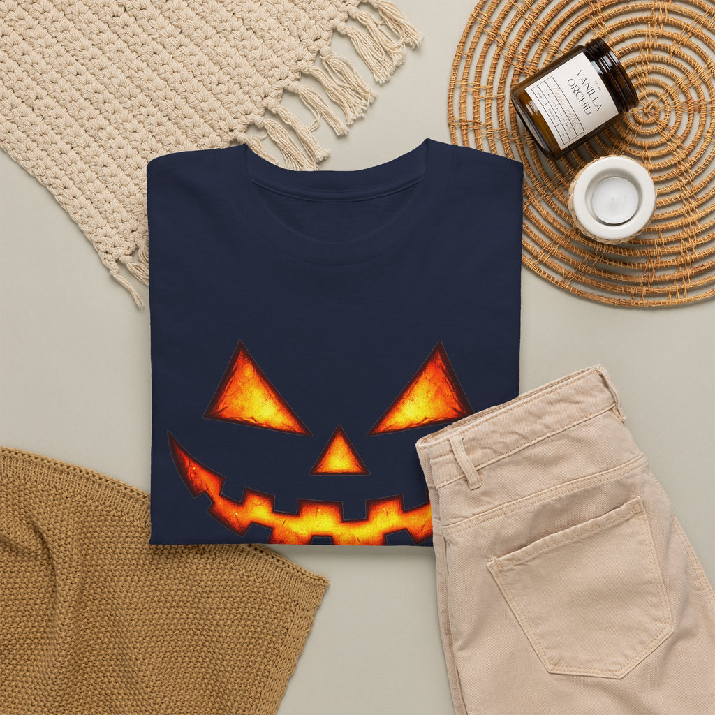 Jack-O'-Lantern Pumpkin Scary Face T-Shirt — Halloween Horror Costume Tee