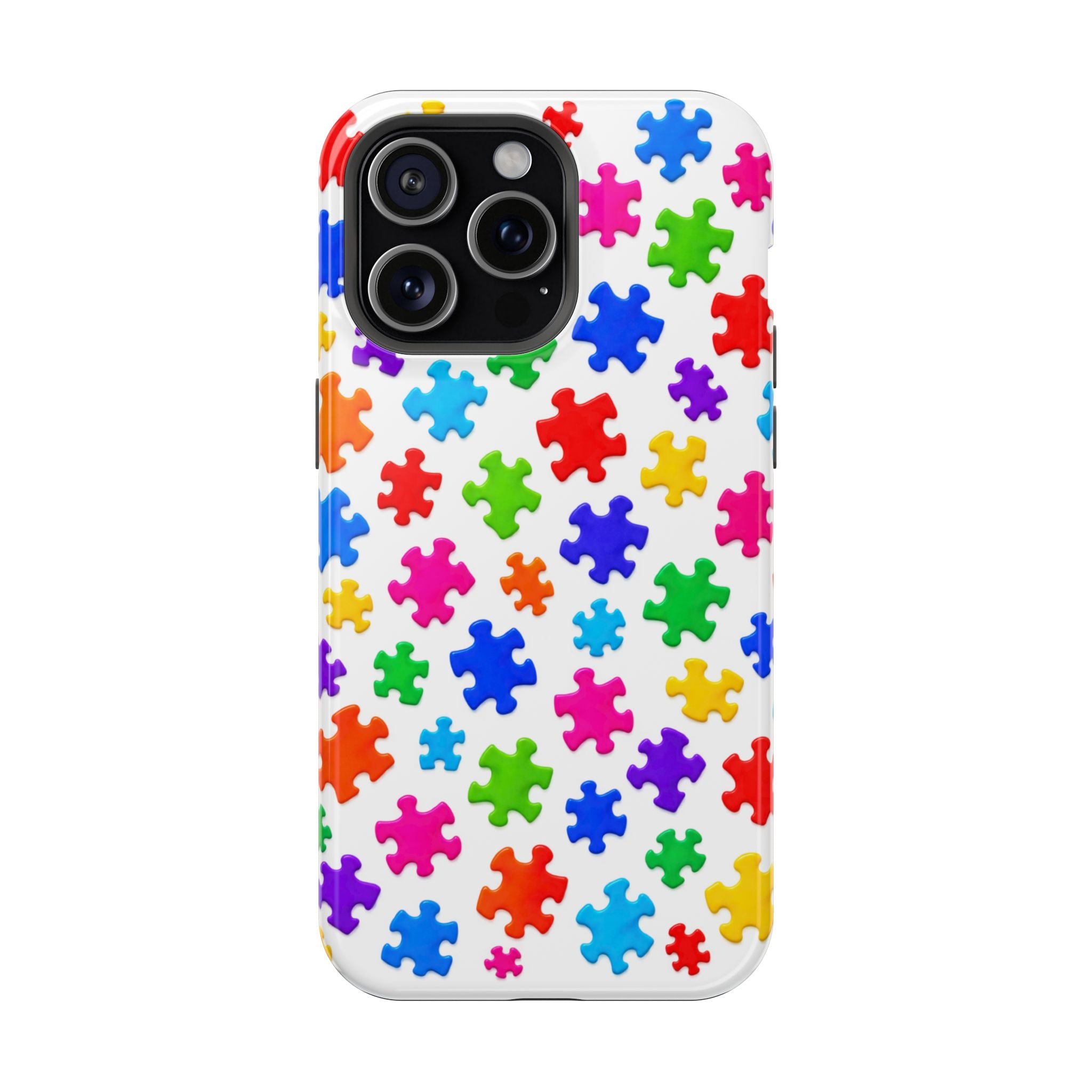 Autism Puzzle Pattern Magnetic Impact-Resistant Phone Case