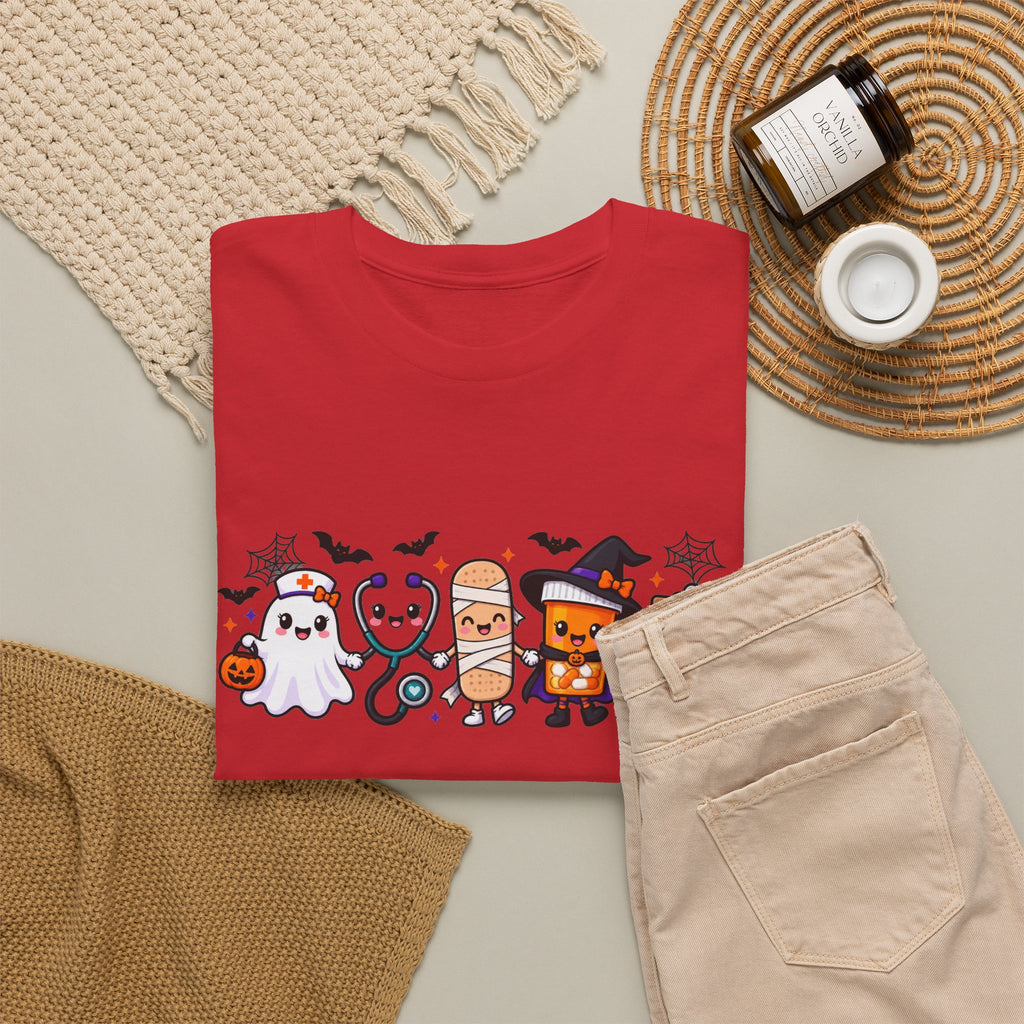 Halloween Candy Characters Tee — Cute Trick-or-Treat Ghosts & Candy Corn Shirt