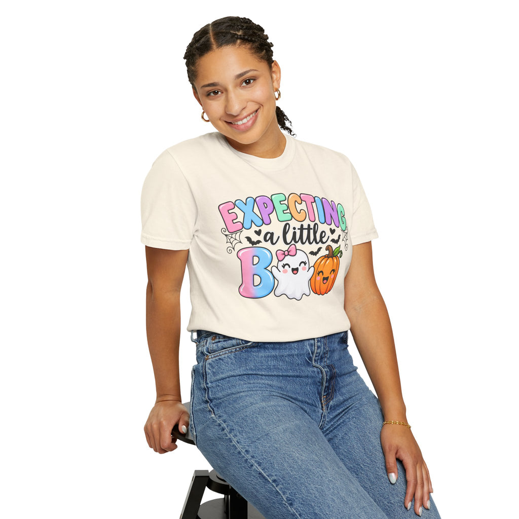 Expecting a Little Boo Maternity T-Shirt — Cute Halloween Pregnancy Tee