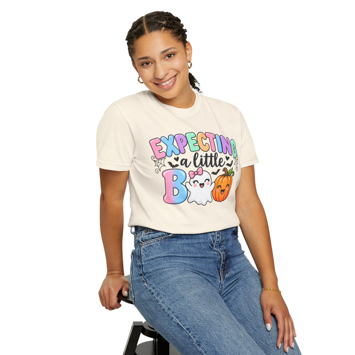 Expecting a Little Boo Maternity T-Shirt — Cute Halloween Pregnancy Tee