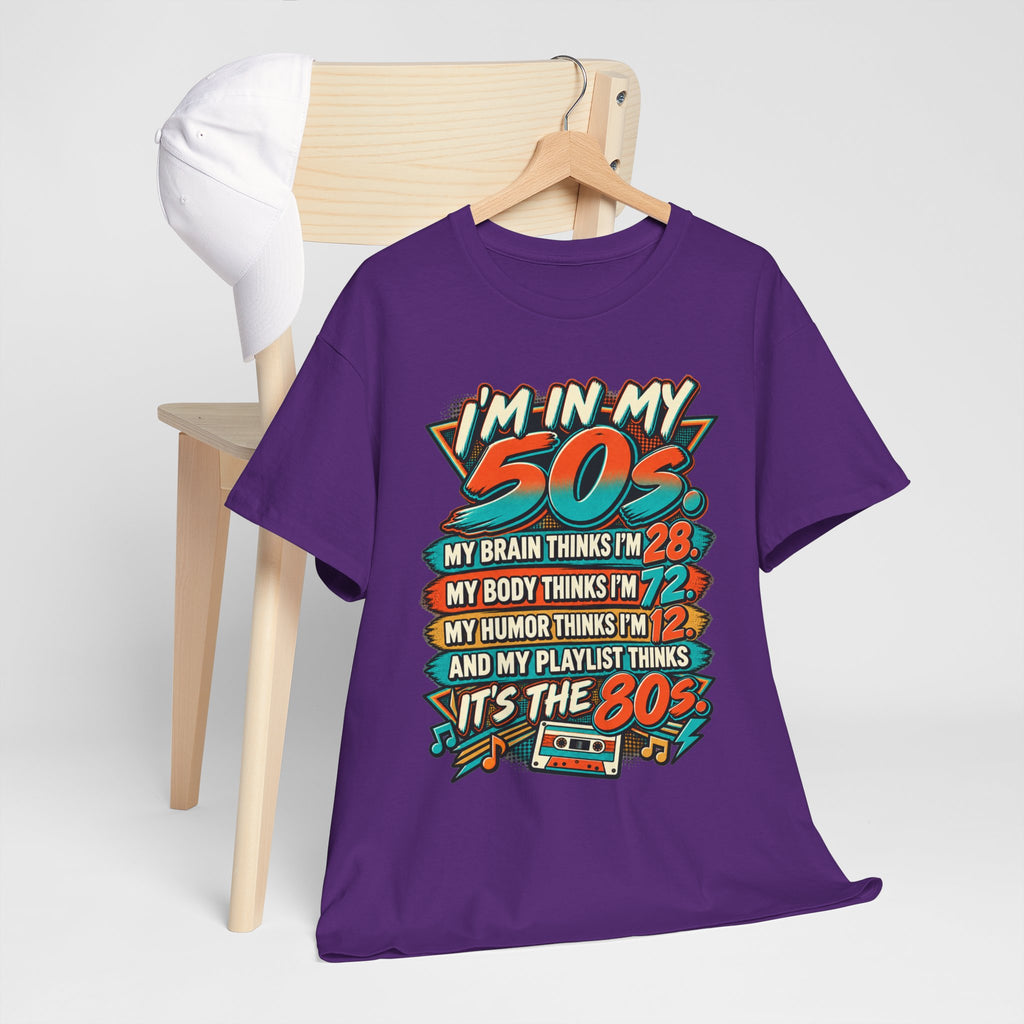 Retro 50s Birthday T‑Shirt — "I'm in My 50s" 80s Playlist Cassette Tee