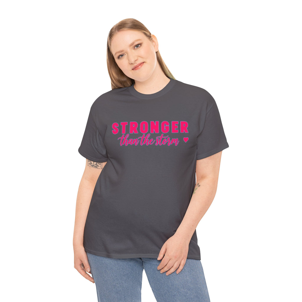 Stronger Than the Storm Tee - Inspirational Women's Resilience T-Shirt