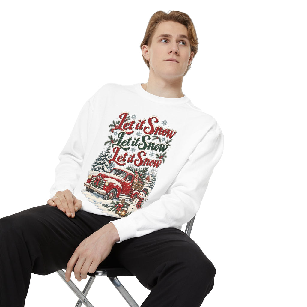 Let It Snow Vintage Truck Sweatshirt