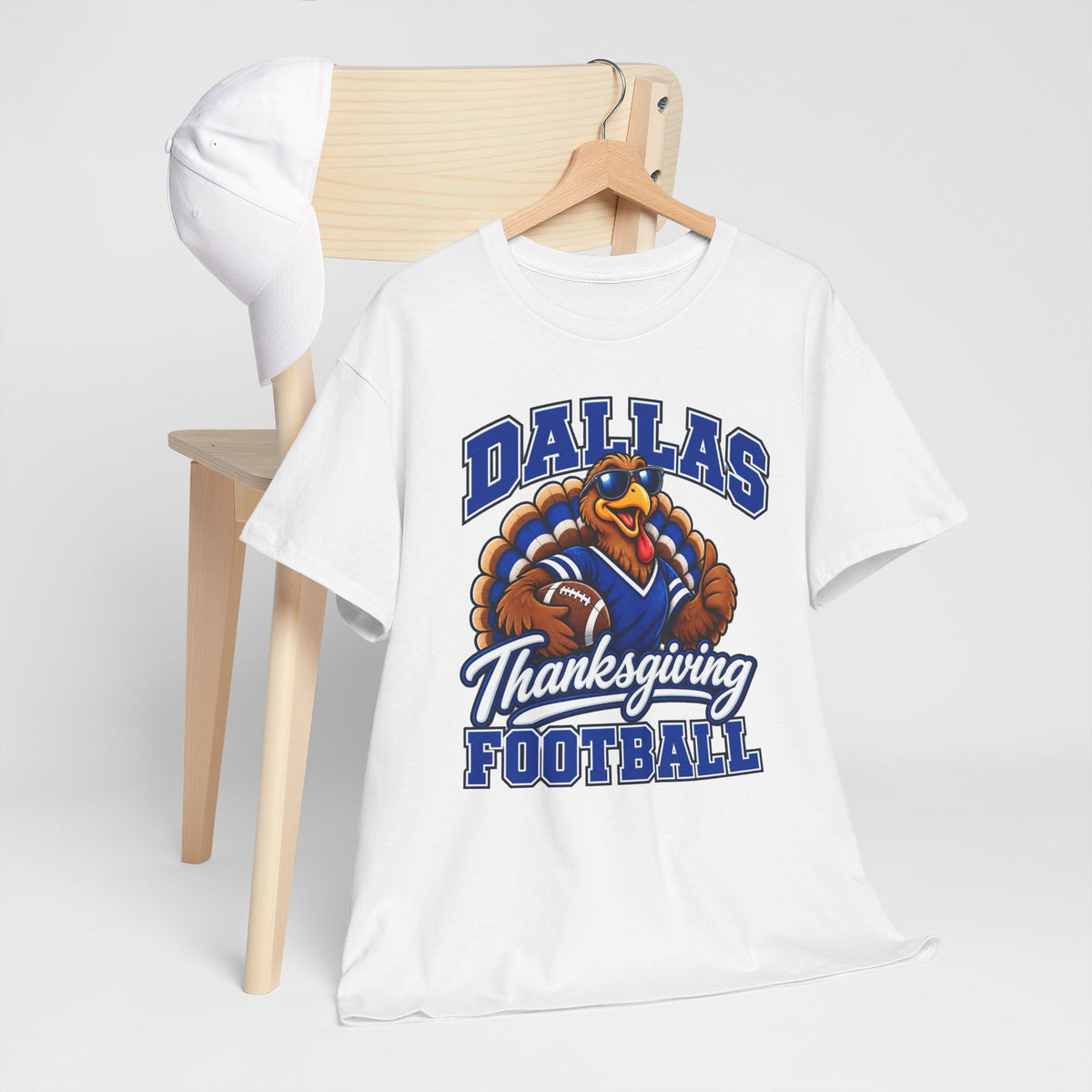 Dallas Thanksgiving Football T-Shirt — Turkey Mascot Game Day Tee